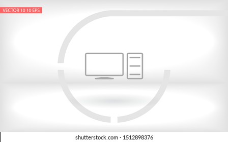 Computer Vector icon . Lorem Ipsum Illustration design