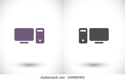 Computer vector icon , lorem ipsum Flat design