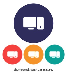 Computer vector icon , lorem ipsum Flat design