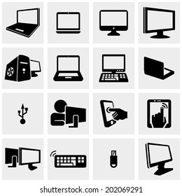 computer vector icon set