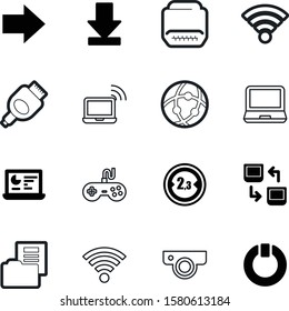 computer vector icon set such as: personal, chart, open, exchange, pad, world, pictogram, globe, coverage, pattern, energy, camera, transfer, downloading, house, copy, start, right, optical, global