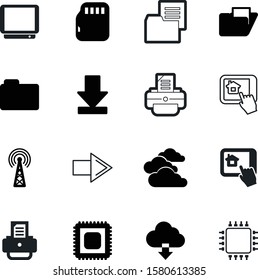 computer vector icon set such as: card, station, collection, semiconductor, right, forecast, transparent, microchip, science, cloudy, logistic, electronic, flash, abstract, site, global, tower