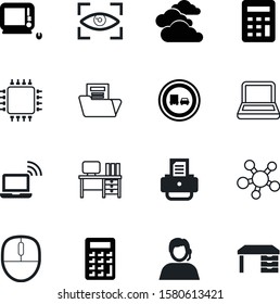 computer vector icon set such as: customer, road, directory, electrical, printout, callcenter, operator, emblem, authentication, wave, electronic, microchip, delivery, money, face, cpu, site, chip