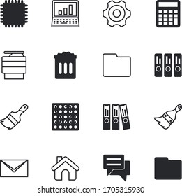 computer vector icon set such as: e, copy, photocopy, basket, pc, post, files, address, e-mail, cute, container, correspondence, recycle, tool, empty, shape, desktop, memory, recycling, exchange, crt