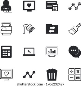 computer vector icon set such as: online, send, paper, push, instrument, talk, thumb, scanner, emergency, site, exchange, repair, people, interface, copying, photocopy, devices, hand, tablet, drawing