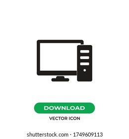 Computer vector icon, simple sign for web site and mobile app.