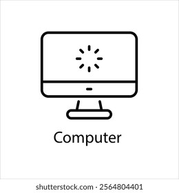 Computer Vector icon stock illustration