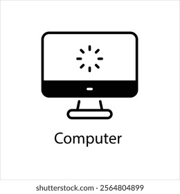 Computer Vector icon stock illustration