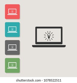 Computer - vector icon. Symbol for web, infographics, print design and mobile UX/UI kit. Vector illustration, EPS10.