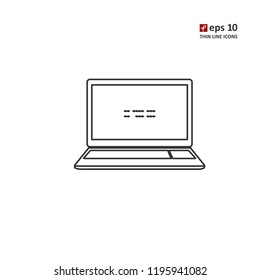 Computer - vector icon. Symbol for web, infographics, print design and mobile UX/UI kit. Vector illustration, EPS10.