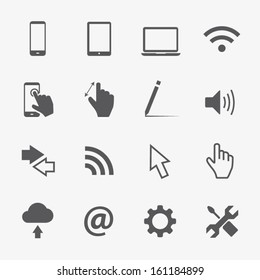 Computer vector icons set