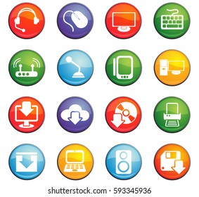 computer vector icons for user interface design