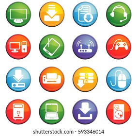 computer vector icons for user interface design