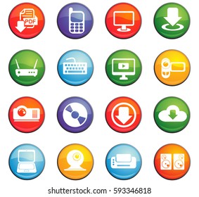 computer vector icons for user interface design