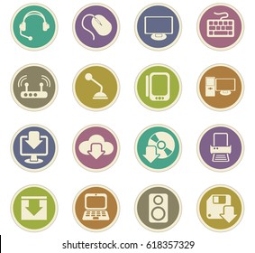 computer vector icons for user interface design