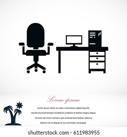 Computer Vector illustration icon, flat design best vector icon