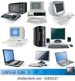 Computer vector illustration icons.