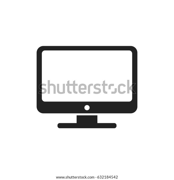 Computer vector illustration. Monitor flat icon.\
Tv symbol.