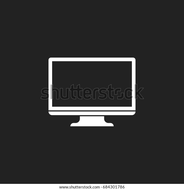 Computer vector illustration. Monitor flat icon.\
Tv symbol.