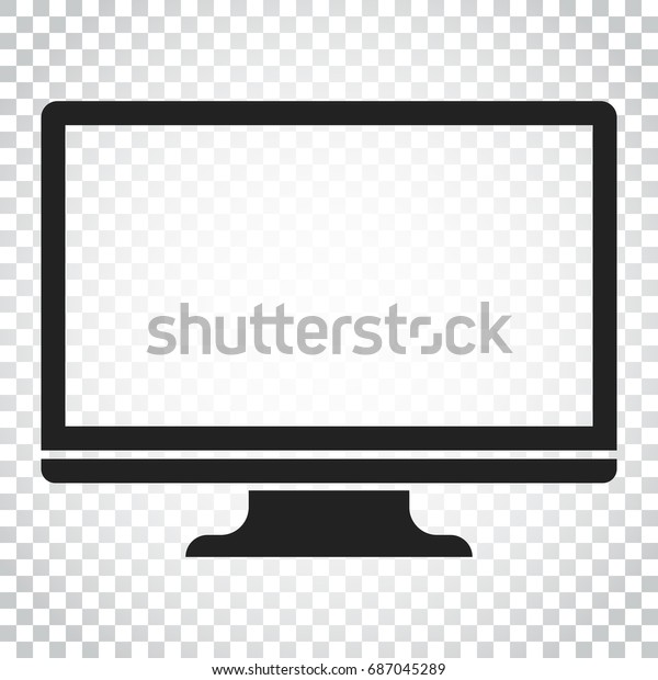Computer vector\
illustration. Monitor flat icon. Tv symbol. Simple business concept\
pictogram on isolated\
background.