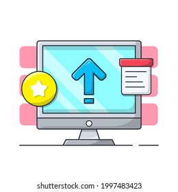 Computer vector illustration for your content and design projects