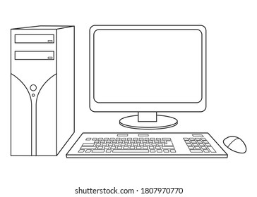 33,697 Desktop computer outline Images, Stock Photos & Vectors ...