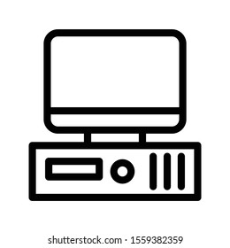 computer vector thin line icon 