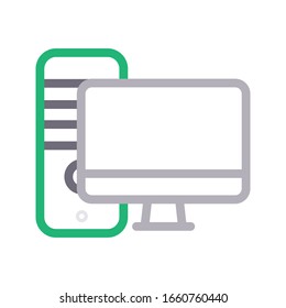 computer vector thin line icon 
