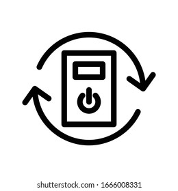 computer vector thin line icon 