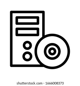 computer vector thin line icon 