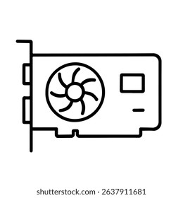 computer video card icon on white background vector
Vector line icon technology computer