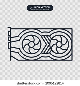 computer video card icon symbol template for graphic and web design collection logo vector illustration