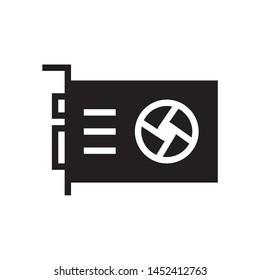Computer video card icon in trendy flat style design. Vector graphic illustration. Suitable for website design, logo, and ui.  EPS 10.