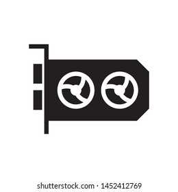 Computer video card icon in trendy flat style design. Vector graphic illustration. Suitable for website design, logo, and ui.  EPS 10.