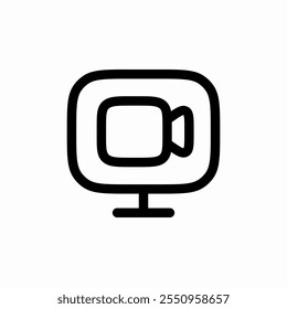 Video Vector de signo de ícono de chat de computadora