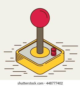 Computer Video Game Joystick. Vector illustration