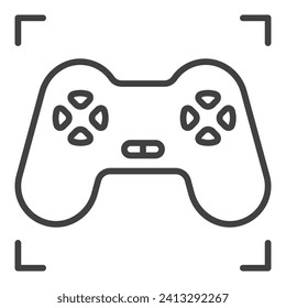 Computer Videogame Controller vector Gamepad concept linear icon or symbol