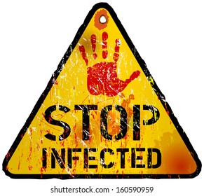 computer virus alert sign, vector eps 10