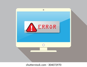 computer virus. Antivirus protection and computer security concept. vector green screen PC. error