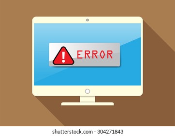 computer virus. Antivirus protection and computer security concept. vector green screen PC. error