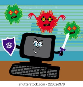 Computer virus attacking
