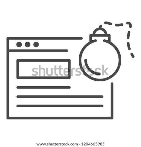 Computer virus bomb icon. Outline computer virus bomb vector icon for web design isolated on white background