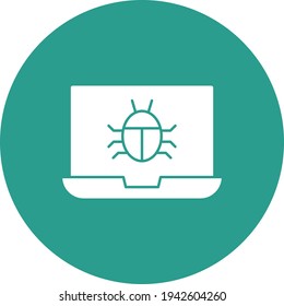 Computer, virus, bug icon vector image. Can also be used for internet security. Suitable for use on web apps, mobile apps and print media.