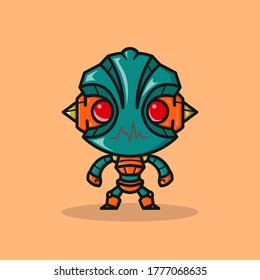 computer virus bug robotic character design