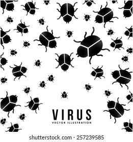 computer virus design, vector illustration eps10 graphic 