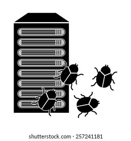 computer virus design, vector illustration eps10 graphic 