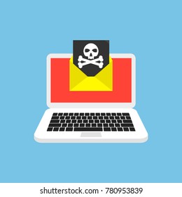 Computer virus design. Vector illustration.