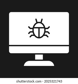 Computer, virus, hacked, bug icon vector image. Can also be used for network and data sharing. Suitable for use on web apps, mobile apps and print media.