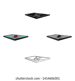 Computer virus icon in cartoon,black style isolated on white background. Hackers and hacking symbol stock vector illustration.