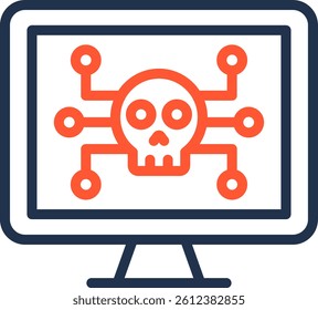 Computer Virus Icon Color Line Vector Illustration